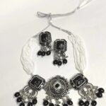 Oxidized Black and Silver Jewelry Set