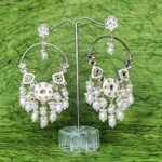 Cream earrings