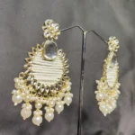 Kundan Pearl Drop Earrings for Women and Girls