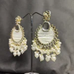 Kundan Pearl Drop Earrings for Women and Girls