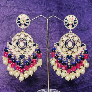 Royal kundan Minakari Earrings