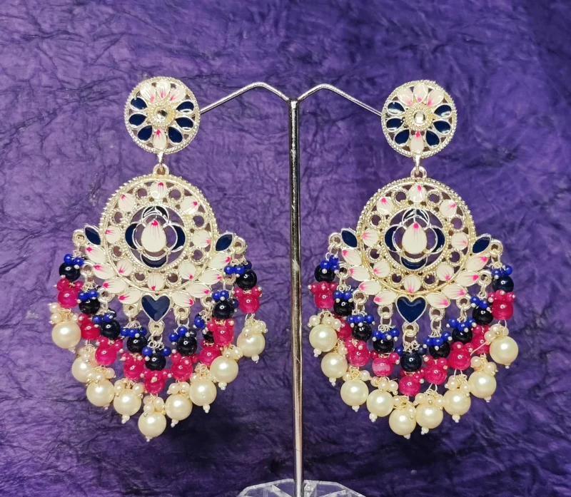 Royal kundan Minakari Earrings