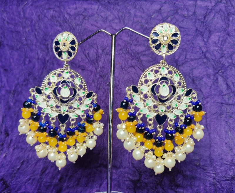 Royal kundan Minakari Earrings