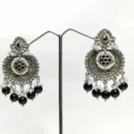 Jewellery Oxidised Pearls Beads Pearls Floral Ethnic Drop Earrings For Women & Girls