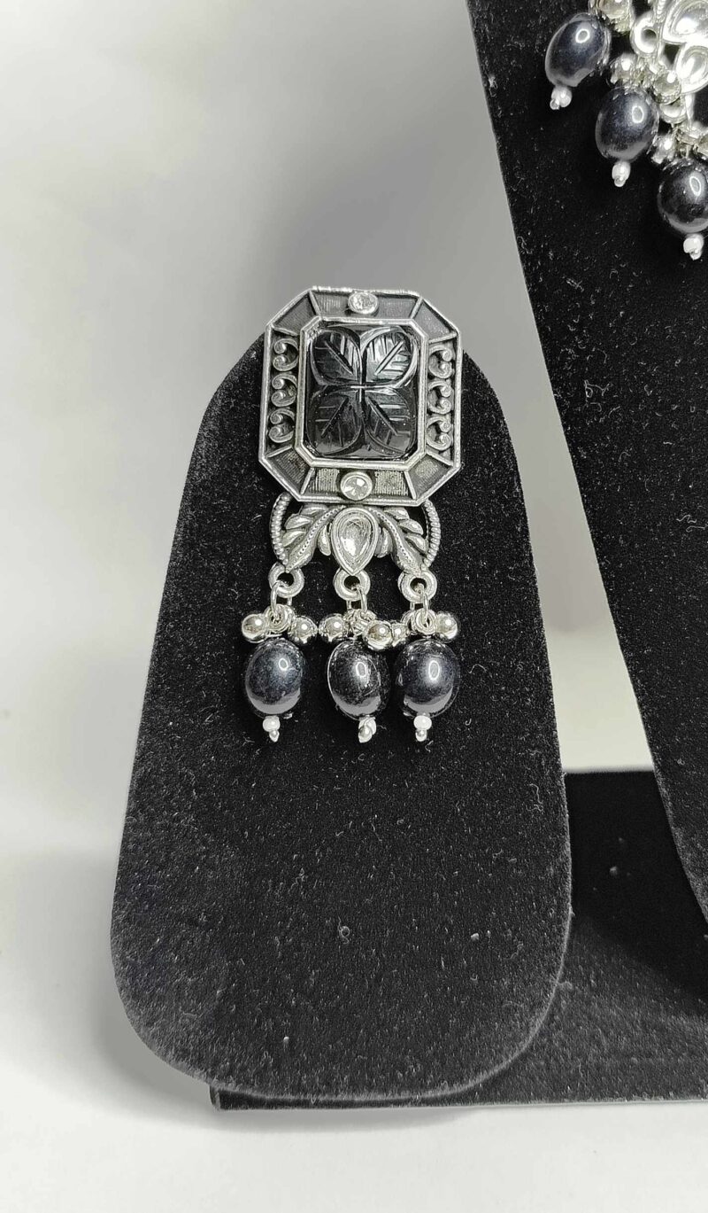 Oxidized Black and Silver Jewelry Set