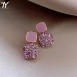 Purple Zircon Square Luxury And Latest Earrings for Women and Girls by kalakriti Gallery