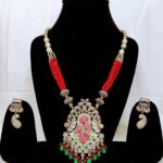 hand painted Minakari Necklace set