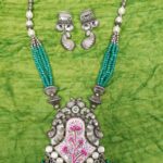 hand painted Minakari Necklace set