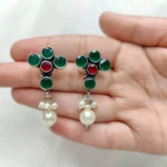 Silver Replica Earring with Pearls