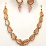 Monalisa Stone & AD Studded Necklace Set