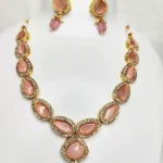 Monalisa Stone & AD Studded Necklace Set