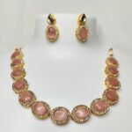 Monalisa Stone & AD Studded Necklace Set