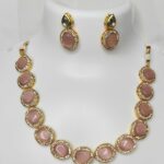 Monalisa Stone & AD Studded Necklace Set