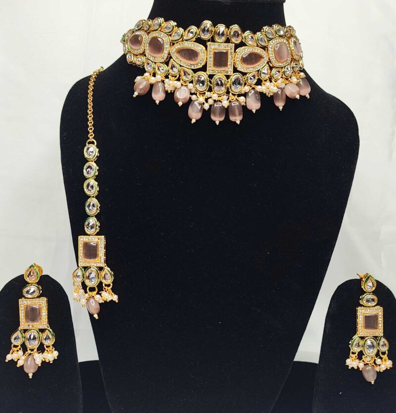 Mona Lisa, Kundan & AD Stones Necklace set