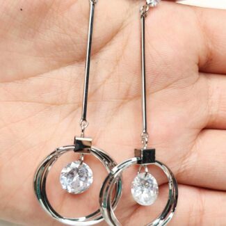 Flash Zircon Crystal Earrings Korean