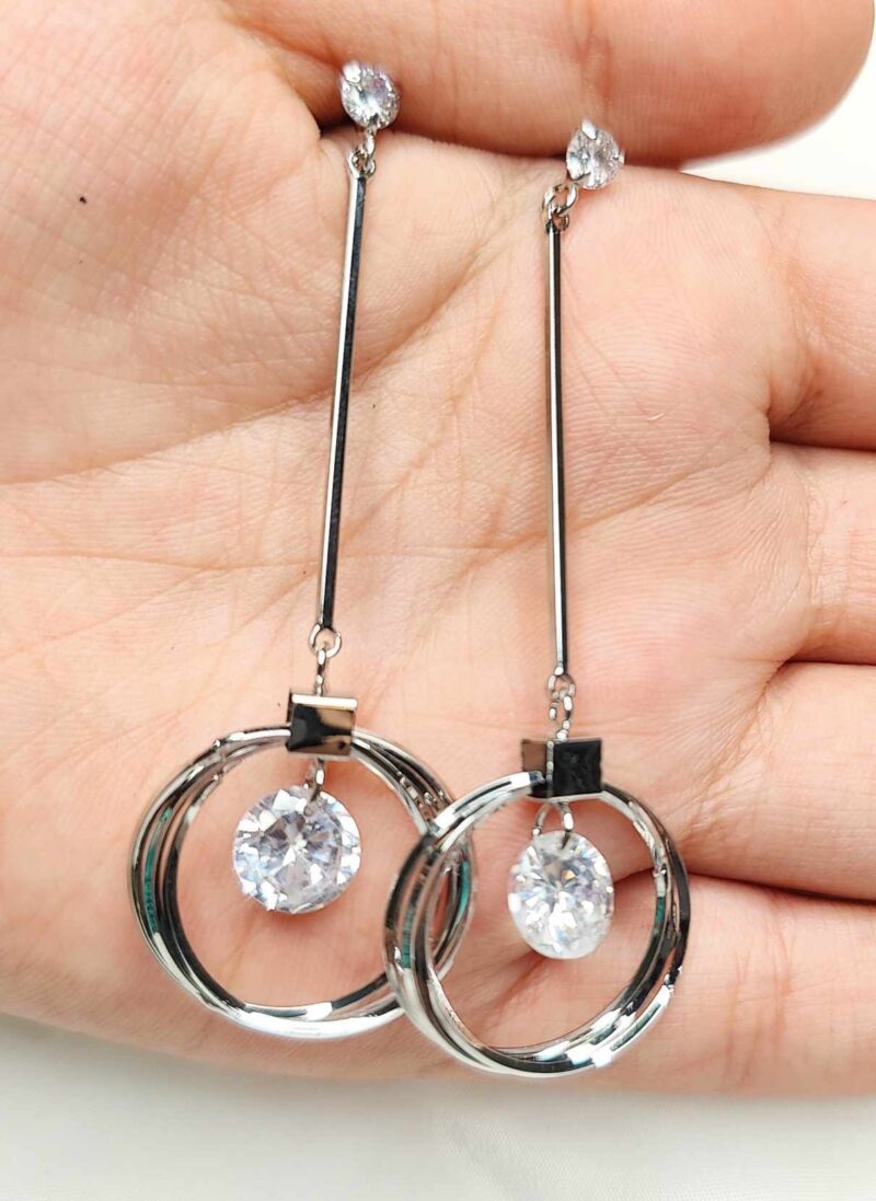 Flash Zircon Crystal Earrings Korean