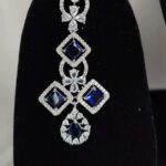 American Diamond Necklace Set Blue