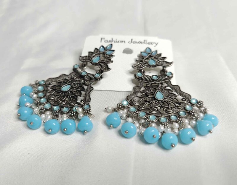 Silver Alloy Chandellier Earring