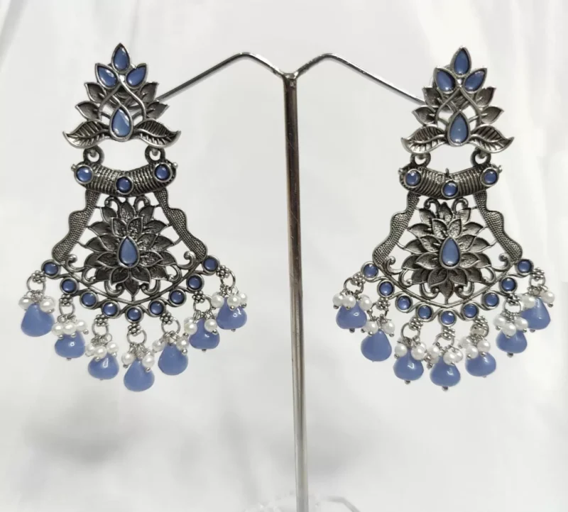 Silver Alloy Chandellier Earring