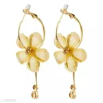 Flower and drop Stone Earrings