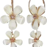 Gold Plated and Crystal Flowers Earrings