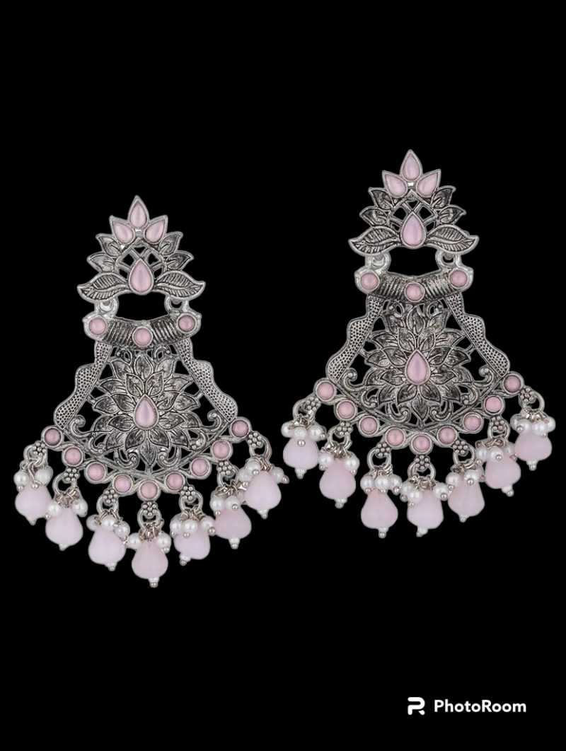 Silver Alloy Chandellier Earring