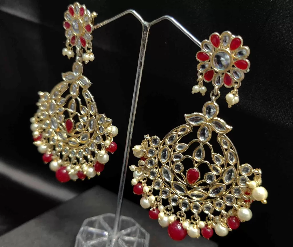 Gold Plated Kundan Earrings