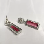 Wine Ruby Stone Zircon Earring