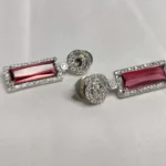 Wine Ruby Stone Zircon Earring