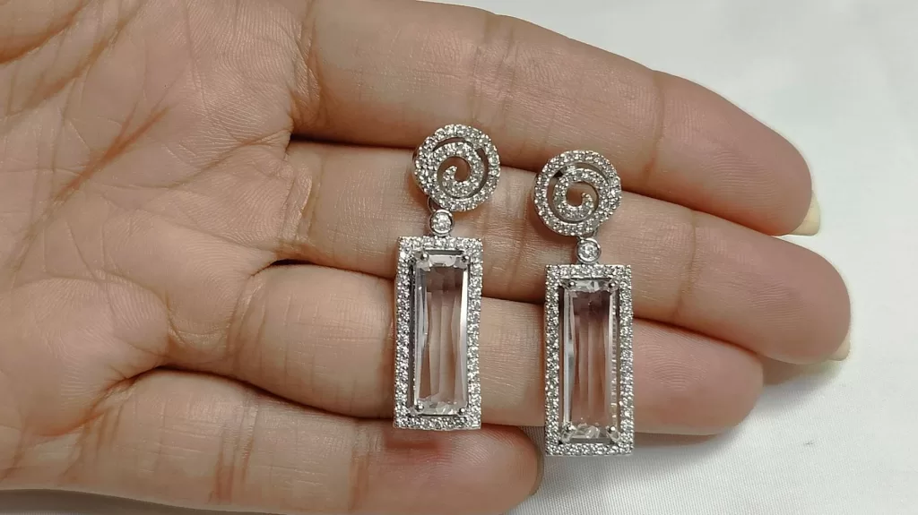 American Diamond Drop Earrings