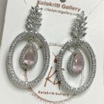 Silver polished AD Earrings by kalakriti gallery