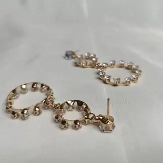 Latest AD Long Golden Earrings By Kalakriti Gallery