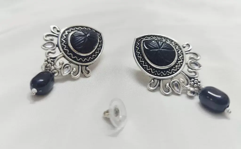 Elegance with Oxidised Black and Silver Jewellery Set