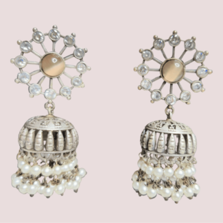 silver replica earrings